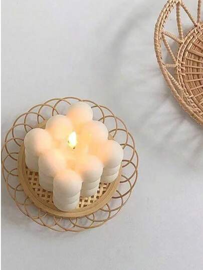 شمعة معطرة مكعبة من شمع الصويا قطعة واحدة، هدية راقية للزفاف، ديكور يدوي، شمعة العلاج بالروائح، حامل شمع منزلي