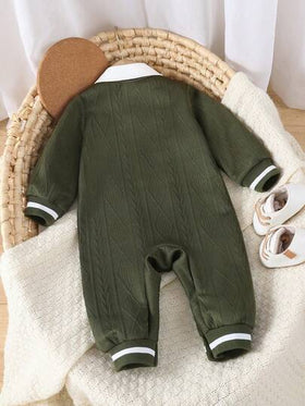 SHEIN جمبسوت رضيع ولد جديدة بطراز جنتلمان خريفي 2 في 1