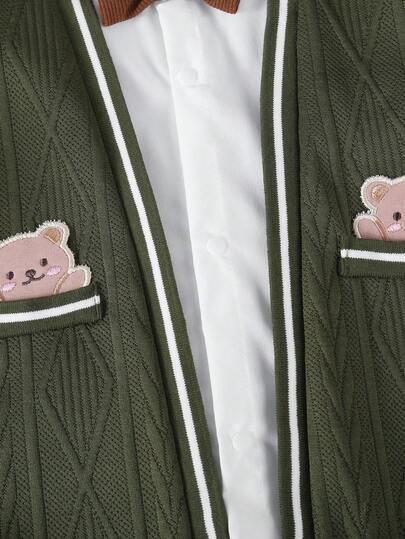 SHEIN جمبسوت رضيع ولد جديدة بطراز جنتلمان خريفي 2 في 1