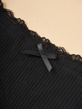 7 قطعة/عبوة سروال داخلي نسائي من القطن 100% بتصميم زهري وتريم من الدانتيل متباين الألوان