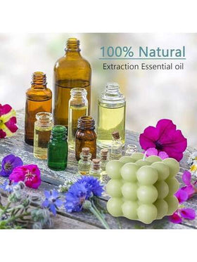 قطعة واحدة من شمع الصويا المكعب الجميل، مجموعة ديكور المنزل المعطر (4 ألوان)، مناسب للمنزل والهدايا للعائلة والأصدقاء، الأثاث الداخلي، غرفة النوم، الحمام، المكتب، رائحة زهرية لخلق بيئة دافئة ومريحة (التعبئة عشوائية، انحراف اللون طبيعي)