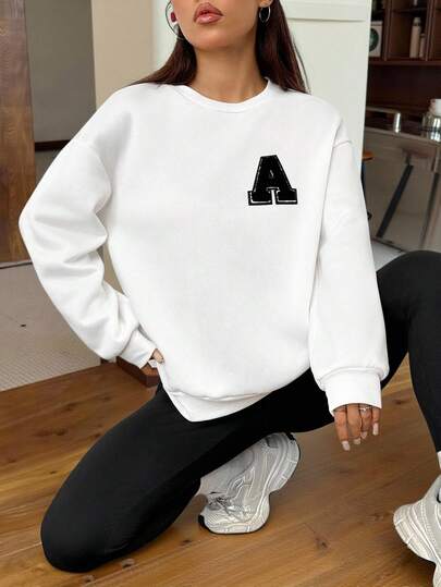 SHEIN EZwear مجموعة بلوزة رياضة وسروال ضيق للنساء في فصل الشتاء
