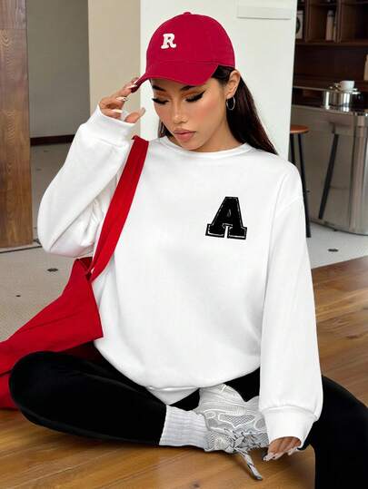 SHEIN EZwear مجموعة بلوزة رياضة وسروال ضيق للنساء في فصل الشتاء