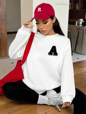 SHEIN EZwear مجموعة بلوزة رياضة وسروال ضيق للنساء في فصل الشتاء