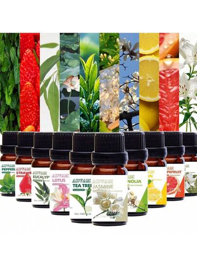 زيوت أساسية 10 مل عطر منزلي ياسمين، جريب فروت، ليمون، نعناع، مغنوليا، مسك، أوكالبتوس، شاي أخضر، فراولة، لوتس لأجهزة الرذاذ، صناعة الشموع، الصابون، عطر السيارة، زيت السبا، العلاج بالروائح، منعش المنزل - هدايا للأصدقاء المقربين وهدايا للنساء