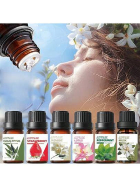 زيوت أساسية 10 مل عطر منزلي ياسمين، جريب فروت، ليمون، نعناع، مغنوليا، مسك، أوكالبتوس، شاي أخضر، فراولة، لوتس لأجهزة الرذاذ، صناعة الشموع، الصابون، عطر السيارة، زيت السبا، العلاج بالروائح، منعش المنزل - هدايا للأصدقاء المقربين وهدايا للنساء