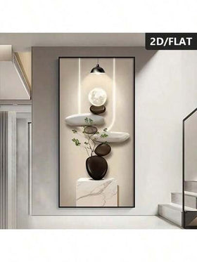 1 قطعة لوحة فنية جدارية حجرية ذات تصميم حداثي بسيط بدون إطار، طباعة على قماش بدون إطار لديكور جدران المنزل، مناسبة لغرفة المعيشة والنوم وغرفة الطعام والمكتب، طباعة مسطحة 2D