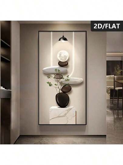 1 قطعة لوحة فنية جدارية حجرية ذات تصميم حداثي بسيط بدون إطار، طباعة على قماش بدون إطار لديكور جدران المنزل، مناسبة لغرفة المعيشة والنوم وغرفة الطعام والمكتب، طباعة مسطحة 2D