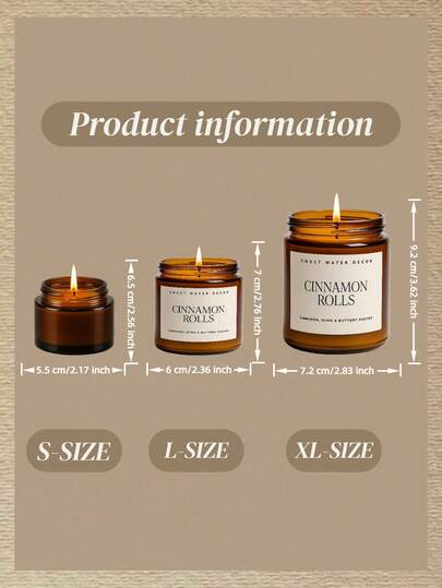 شموع معطرة هدايا الخريف - شموع عطرية من شمع الصويا للاسترخاء، ديكور غرفة نوم بني للخريف وهدايا عيد ميلاد وزفاف للنساء.