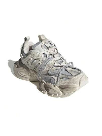 Adidas حذاء أديداس XLG رانر ديلوكس مريح ومتعدد الاستخدامات ومقاوم للانزلاق، حذاء جري منخفض، للجنسين، فضي