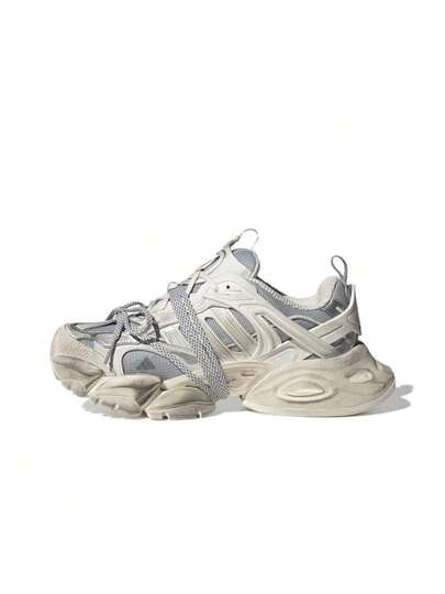 Adidas حذاء أديداس XLG رانر ديلوكس مريح ومتعدد الاستخدامات ومقاوم للانزلاق، حذاء جري منخفض، للجنسين، فضي