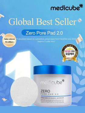 Medicube وسادات المسام الصفرية 2.0 (70 وسادة)، وسادات حمض السالسيليك لتقليل المسام والعناية بالمسام مع 4.5% من حمض اللاكتيك AHA و 0.45% من حمض السالسيليك BHA، مثالية لجميع أنواع البشرة، العناية الكورية بالبشرة