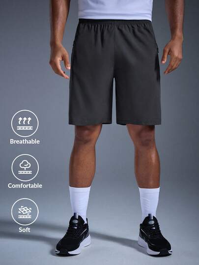 شورت رياضي رجالي سريع الجفاف بلون أحادي من DRIFTMERE، مناسب للربيع والصيف، شورت رجالي سريع الجفاف خفيف الوزن، للجيم واللياقة البدنية بمرونة عالية وشعور بالتبريد المناسب للصيف، بأسلوب ملابس رياضية عصرية