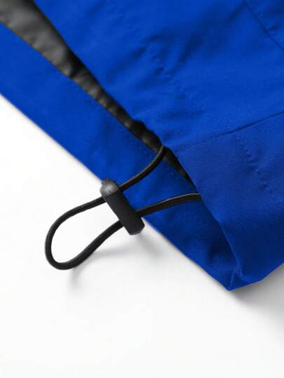 Aesthetic Post جاكيت رياضية متعددة الاستخدامات للرجال، طوق واقف، طباعة كبيرة، طراز شبابي للأزواج، جيوب كبيرة، خريف/شتاء