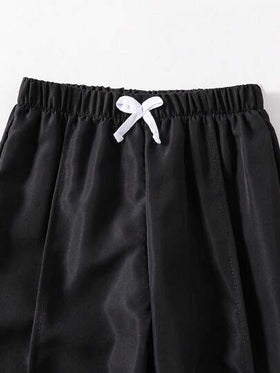 SHEIN مجموعة قميص بولو مطرز بطبعة حصان بسيطة مع بنطال كاجوال مناسب للفتيان المراهقين، مناسب للارتداء اليومي في الربيع والصيف، للذهاب للعمل أو التنقل، 2 قطعة
