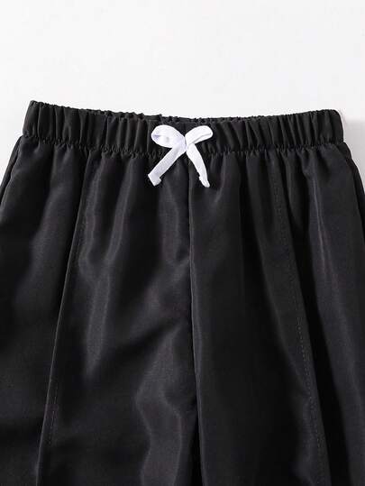 SHEIN مجموعة قميص بولو مطرز بطبعة حصان بسيطة مع بنطال كاجوال مناسب للفتيان المراهقين، مناسب للارتداء اليومي في الربيع والصيف، للذهاب للعمل أو التنقل، 2 قطعة