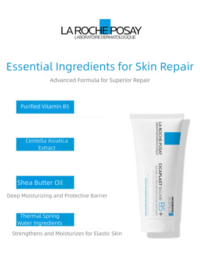 La Roche Posay بلسم لاروش بوزيه سيكابلاست بي 5 متعدد الأغراض للتهدئة والإصلاح، كريم مرطب 40 مل يهدئ البشرة الحساسة والحمرة والتهيج