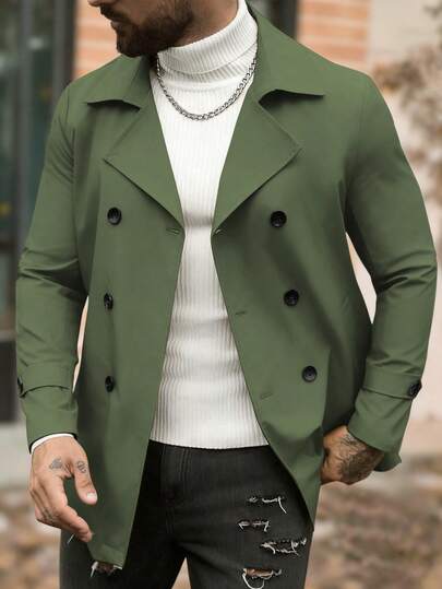 Manfinity Homme بلوزة رياضية طويلة الأكمام أحادية اللون بتصميم بسيط للرجال