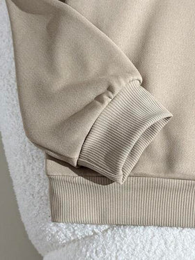 SHEIN مجموعة ملابس كاجوال للفتيات المراهقات، بلوزة بياقة مزيفة وسحاب طويلة الأكمام مع بناطيل رياضية واسعة الساق، بدلة رياضية للارتداء اليومي والتمارين الرياضية