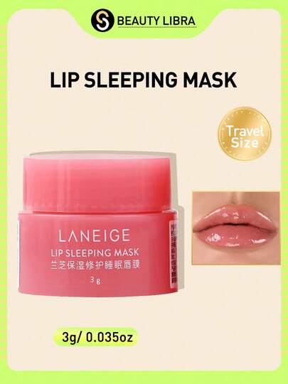 Laneige قناع النوم للشفاه: يغذي، يرطب، فيتامين سي، توت، مضادات أكسدة، شفاه متقشرة وجافة 3 جرام/0.11 أونصة بلسم شفاه لانيج للمكياج