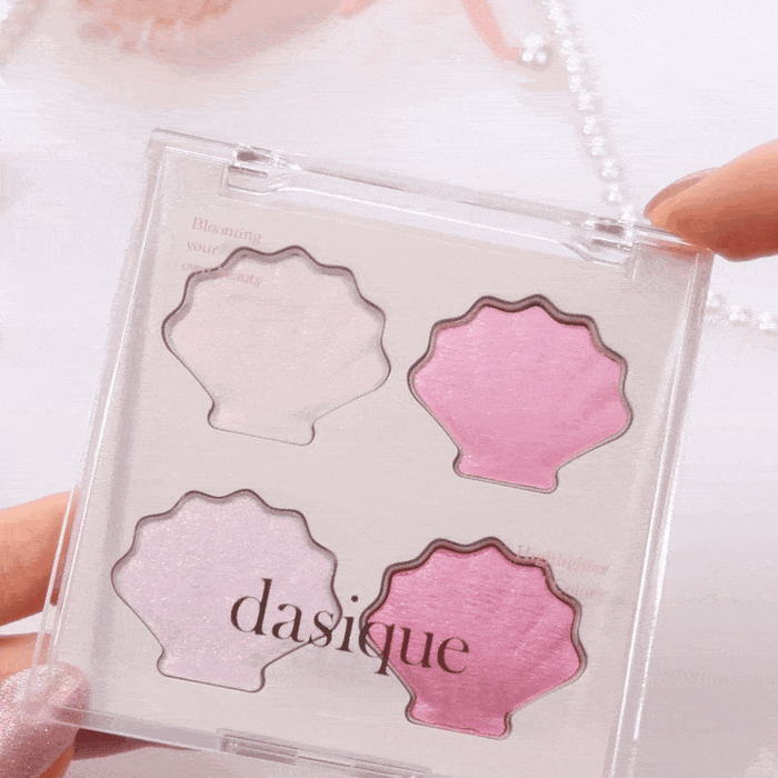 Dasique داسيك 2 في 1 ظلال عيون وبرايتنر بشكل صدفة المرأة الحورية، لمعان طويل الأمد، يضيء البشرة، لا تتكتل، برايتنر وردي، مناسب للتخرج والأعياد والعطلات وأسلوب Y2K، علامة تجارية للمكياج النسائي، حفلة جمالية، ديكور عيد، هدايا، تنكر فتاة الوردي، أفضل سحر الل