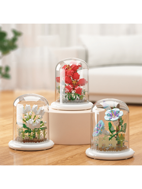 مجموعة كتل بناء الزهور، لعبة ذكاء للأطفال DIY لوتس، هدية مثالية لعيد الأم، مجموعة تجميع أزهار وأعشاب خالدة، هدية عيد الميلاد والسنة الجديدة. ديكور الغرفة. لعبة تركيب شتوية