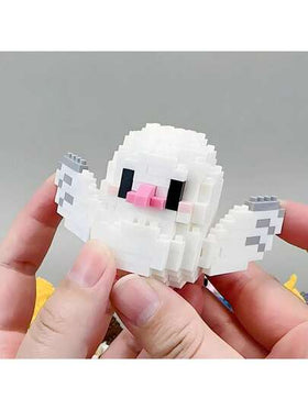 طقم كتل بناء طائر الببغاء الصغير، هدية عيد ميلاد الأطفال، طقم نموذج تجميع حيوان، ألعاب سلسلة طائر كتل بناء صغيرة