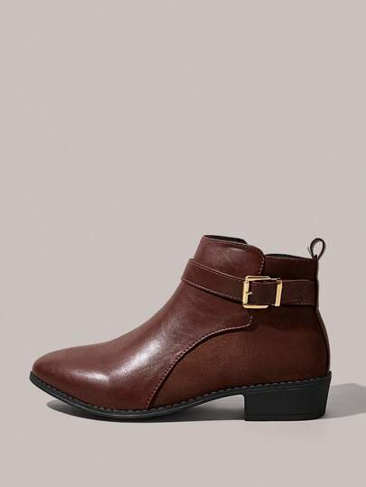 Styleloop بوت كاحل كاجوال للنساء بلون أحادي