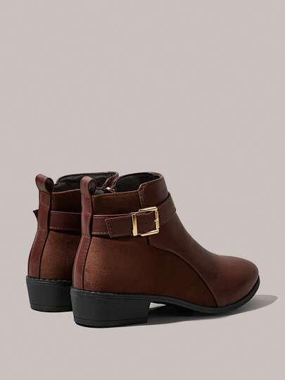 Styleloop بوت كاحل كاجوال للنساء بلون أحادي