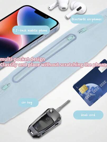 حقيبة خصر رياضية جديدة بدون غرز - حقيبة خصر عاكسة محايدة للجري، حقيبة هاتف رياضية للياقة البدنية، مع حامل زجاجة وحامل هاتف، حزام خصر محكم، مناسبة للجري والتنزه والتسلق الصخري والمشي والدراجات والتخييم والجيم، متوفرة بألوان متنوعة للاختيار منها.