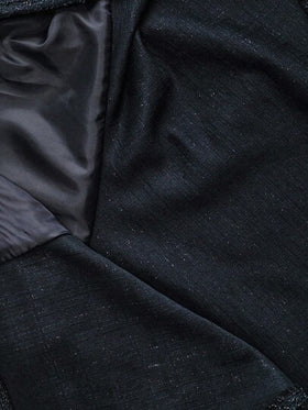 SHEIN معطف صوفي مزدوج الصدر بياقة مرتفعة وأكمام طويلة وذيل مكشكش للفتيات المراهقات