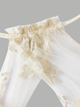SHEIN MOD فستان أنيق للنساء مطرز بخصر مناسب وتنورة مخروطية الشكل