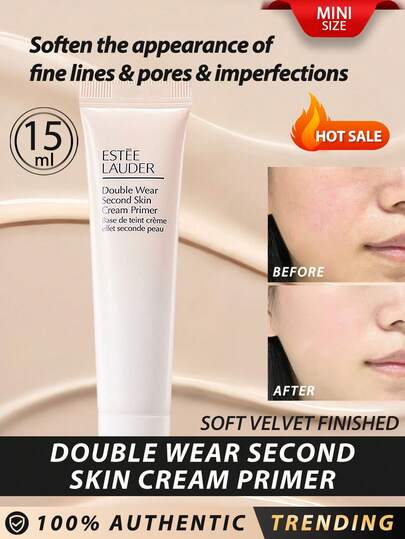 Estée Lauder إستي لودر بريمر ميني دبل وير 15مل / ملمس ناعم كالحرير / يقلل من التجاعيد والمسام والعيوب / هذا البوليمر الجديد الناعم يشكل طبقة شفافة مرنة لتحسين نعومة البشرة والتجانس [تغليف عشوائي (نمطان)]