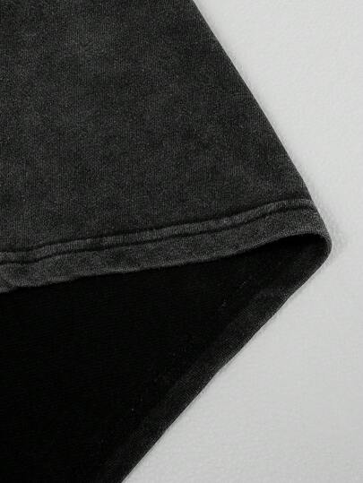 Manfinity CasualCool تي شيرت كاجوال بياقة دائرية وأكمام قصيرة بلون سادة للرجال