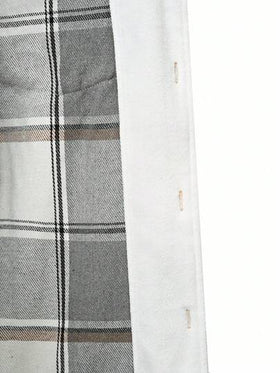 Manfinity Homme معطف رجالي فضفاض مربع الجيب مرقع الكتف
