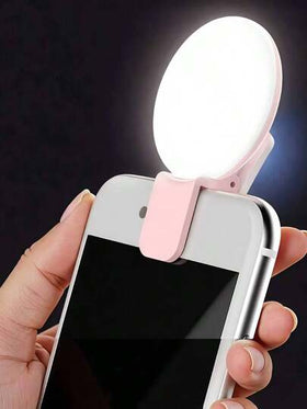 Fill lights 1 قطعة ضوء حلقي للسيلفي محمول باللون الأبيض/الوردي/الأزرق/الأسود، يمكن استخدامه كضوء للمرآة وإضاءة المكياج وإضاءة عيد الميلاد، قابل للشحن عبر USB، 3 أوضاع إضاءة، إضاءة محمولة، إضاءة هالة مجملة، مصباح مناسب للبث المباشر ومؤتمرات الفيديو والت...