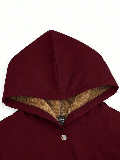 GlowEve معطف شتوي كاجوال مبطن حراريًا مع خصر مربوط وقبعة