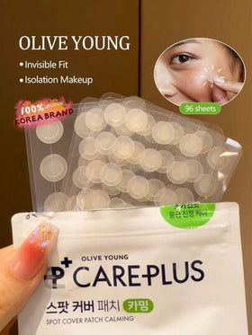 Olive Young كير بلس 96 قطعة من بقع حب الشباب للوجه والجسم - سريعة المفعول، نباتية وخالية من التجارب على الحيوانات، العناية الكورية بالبشرة، هدية التجميل الكورية، مستحضرات التجميل الكورية