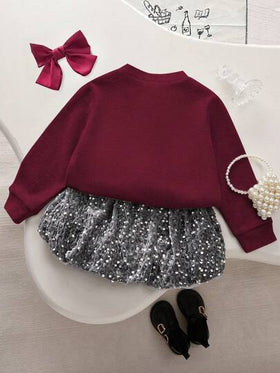 SHEIN Playful Pals مجموعة جديدة فريدة من نوعها لفصلي الخريف والشتاء بطراز كوري عصري للفتيات الصغيرات للاستخدام اليومي