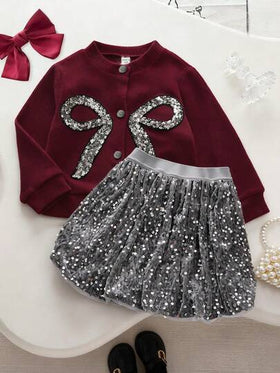 SHEIN Playful Pals مجموعة جديدة فريدة من نوعها لفصلي الخريف والشتاء بطراز كوري عصري للفتيات الصغيرات للاستخدام اليومي