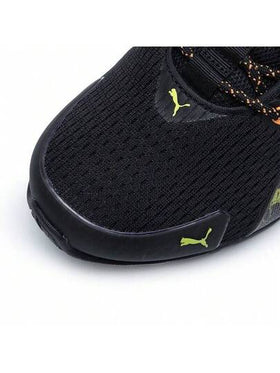 Puma أحذية بوما فولتايك إيفو الرياضية الكاجوال المريحة والمنفذة للهواء، مصنوعة من قماش وجلد اصطناعي، قصيرة الكاحل، مناسبة للجنسين، باللونين الأسود والبرتقالي