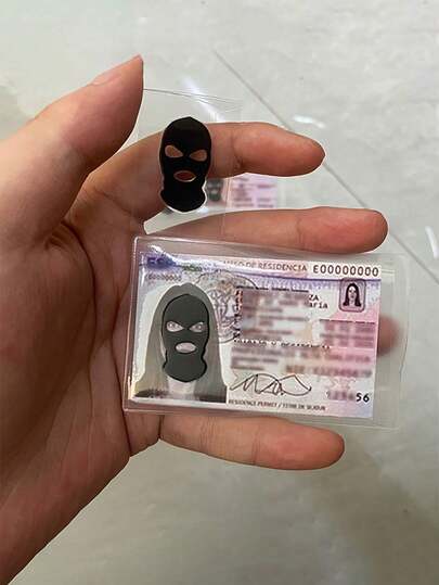 10 قطعة/عبوة حامل بطاقة خصوصية الصورة الشخصية - كم بطاقة بي في سي مطفي، لصق كريستالي، مناسب لرخصة القيادة والمكتب والمدرسة وبطاقة الائتمان وبطاقة الهوية للعمل وبطاقة المفتاح، سهل الحمل، مدمج وخفيف الوزن