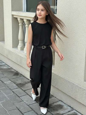 Firerie Kids Firerie Kids بلوفر للفتيات المراهقات بياقة غارقة باللون الأسود للذهاب للعمل واليوميات