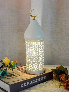 أضواء فانوس LED تعمل بالبطارية، تصميم دقيق مفرغ، ديكور منزلي، مناسب للحفلات والزفاف والديكور الداخلي/الخارجي، غرفة النوم وغرفة المعيشة