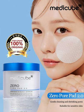 Medicube وسادات المسام الصفرية 2.0 (70 وسادة)، وسادات حمض السالسيليك لتقليل المسام والعناية بالمسام مع 4.5% من حمض اللاكتيك AHA و 0.45% من حمض السالسيليك BHA، مثالية لجميع أنواع البشرة، العناية الكورية بالبشرة