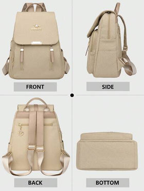 حقيبة ظهر مضادة للسرقة من الجلد الناعم PU، محفظة نسائية، حقيبة يومية متعددة الوظائف وأنيقة، حقيبة سفر خفيفة الوزن متعددة الجيوب، حقيبة ظهر سعة كبيرة بتصميم بسيط، حقيبة ظهر مريحة، مناسبة للطلاب والممرضات والمعلمين وأصحاب الأعمال، للسفر والتنقل والتسوق والم