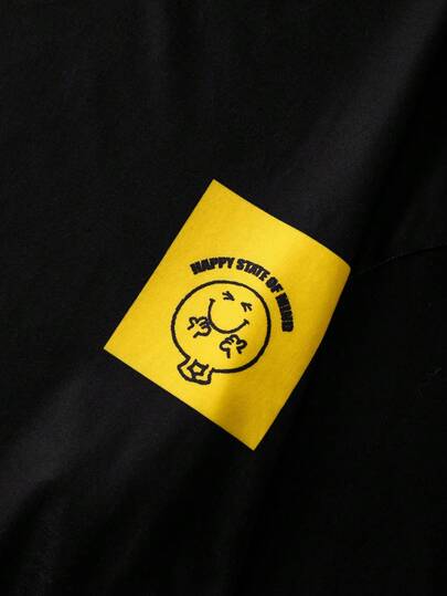 Mr Men Little Miss X SHEIN طقم بيجامة رجالي مريح من قميص بأكمام طويلة وبنطال بنمط كرتوني، للخريف