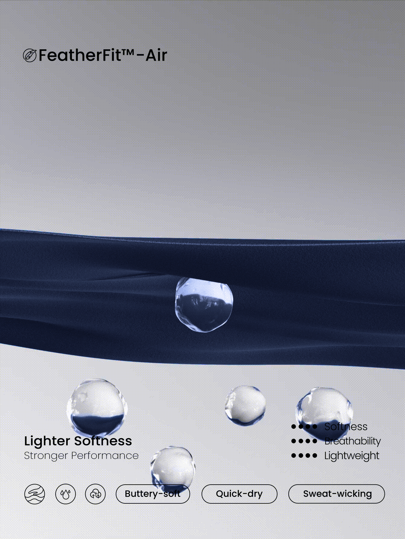 GLOWMODE جمبسوت طويلة الأكمام 24 بوصة مصنوعة من قماش FeatherFit™-Air الناعم والقابل للتنفس والماص للعرق، مزودة بسحاب أمامي وألواح جانبية مرنة وتفاصيل تصميم مخصرة وفتحات للإبهام وتفاصيل خلفية على شكل حرف V العميق، وأكواب قابلة للإزالة، مناسبة للارتداء اليو