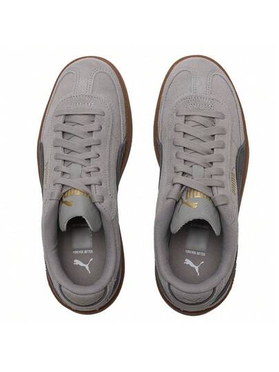 Puma أحذية رياضية من الجلد المدبوغ للرجال والنساء، تصميم ألوان متباينة، شعار معدني على أصبع القدم، أحذية رياضية خفيفة الوزن للاستخدام اليومي والخارجي، رقم الطراز 400717