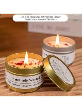 1 شمعة معطرة ذات لونين الذهبي والفضي، لديكور حفلات الزفاف والأعياد كعيد الحب وعيد الأم وعيد الأب، أيضا للديكور المنزلي والفندقي، هدية إبداعية للأصدقاء والعائلة ولحفلات الزفاف - مجموعة متعددة